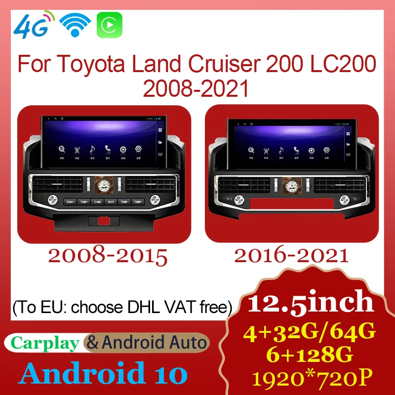 Автомагнитола для TOYOTA Land Cruiser 12,5, 128 дюйма, Android 10, 200 ГГц
Автомагнитола для TOYOTA Land Cruiser 12,5, 128 дюйма, Android 10, 200 ГГц