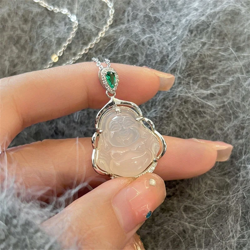 Blessing Jade Maitreya Buddha Pendant For Lady Amulet Accessories Ethnic Style Crystal Water Drop Necklace Women Jewelry
Blessing Jade Maitreya Buddha Pendant For Lady Amulet Accessories Ethnic Style Crystal Water Drop Necklace Women Jewelry