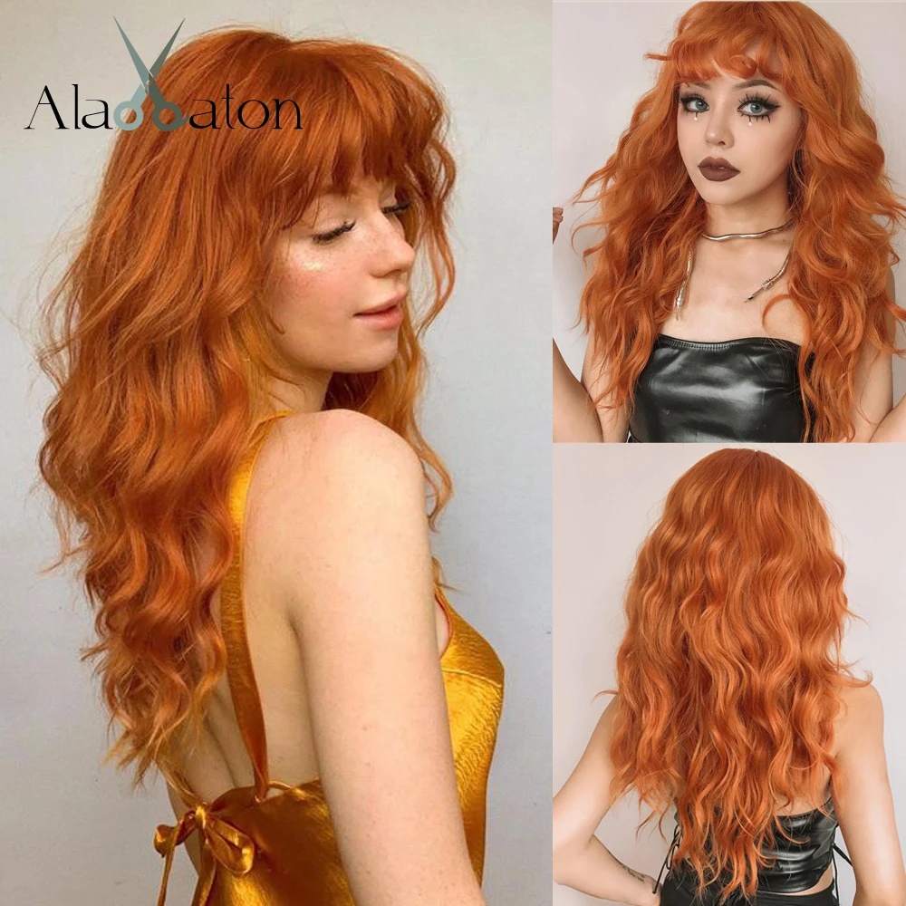ALAN EATON Long Orange Water Wavy Synthetic Wigs with Bangs Colorful Wigs for Woman Cosplay Party Daily Heat Resistant Fiber
ALAN EATON Long Orange Water Wavy Synthetic Wigs with Bangs Colorful Wigs for Woman Cosplay Party Daily Heat Resistant Fiber