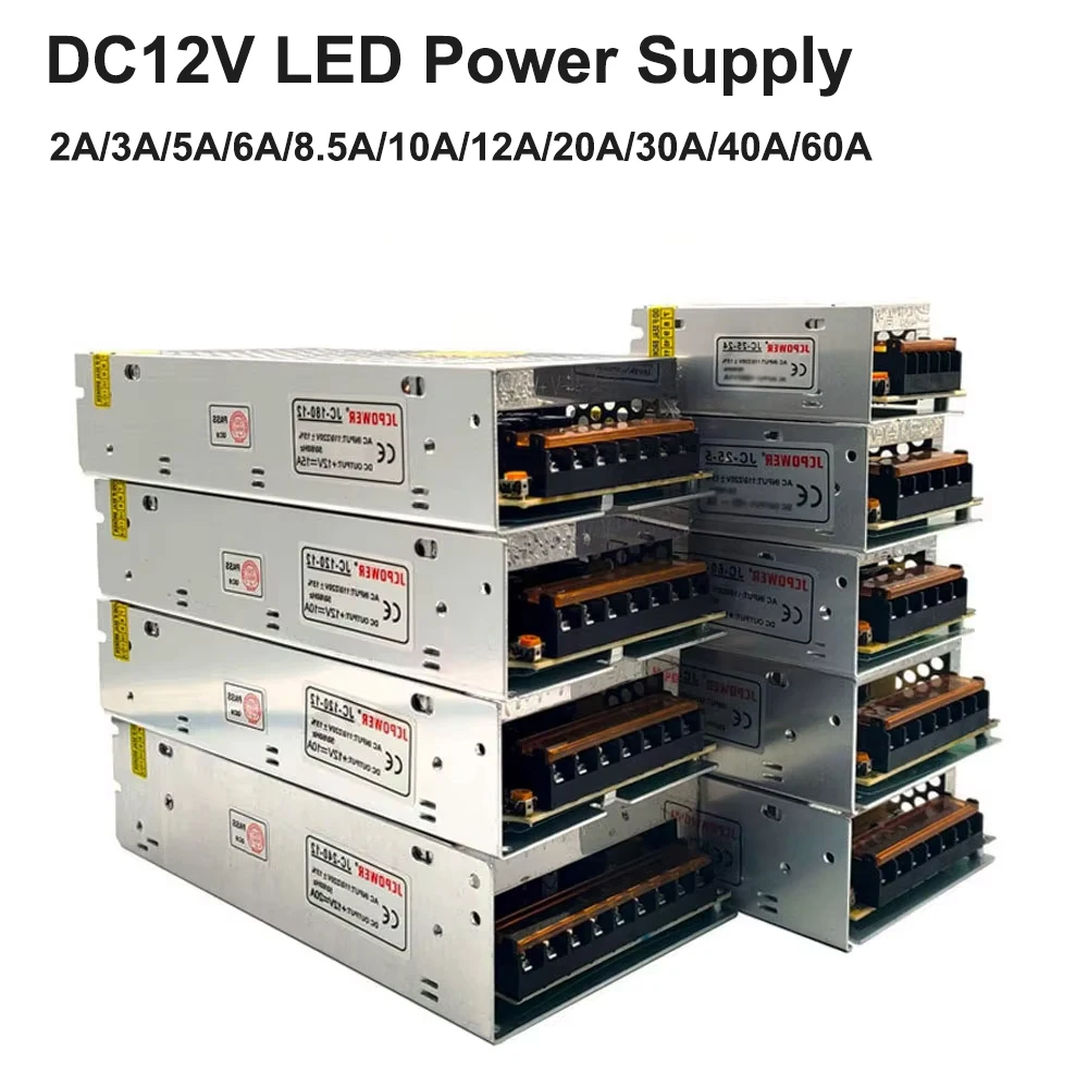 AC220V To DC12V Led Driver Switch Power Supply Transformer Mute Durable Adapter For LED WS2811 WS2815 5050 RGB Strip Light
AC220V To DC12V Led Driver Switch Power Supply Transformer Mute Durable Adapter For LED WS2811 WS2815 5050 RGB Strip Light