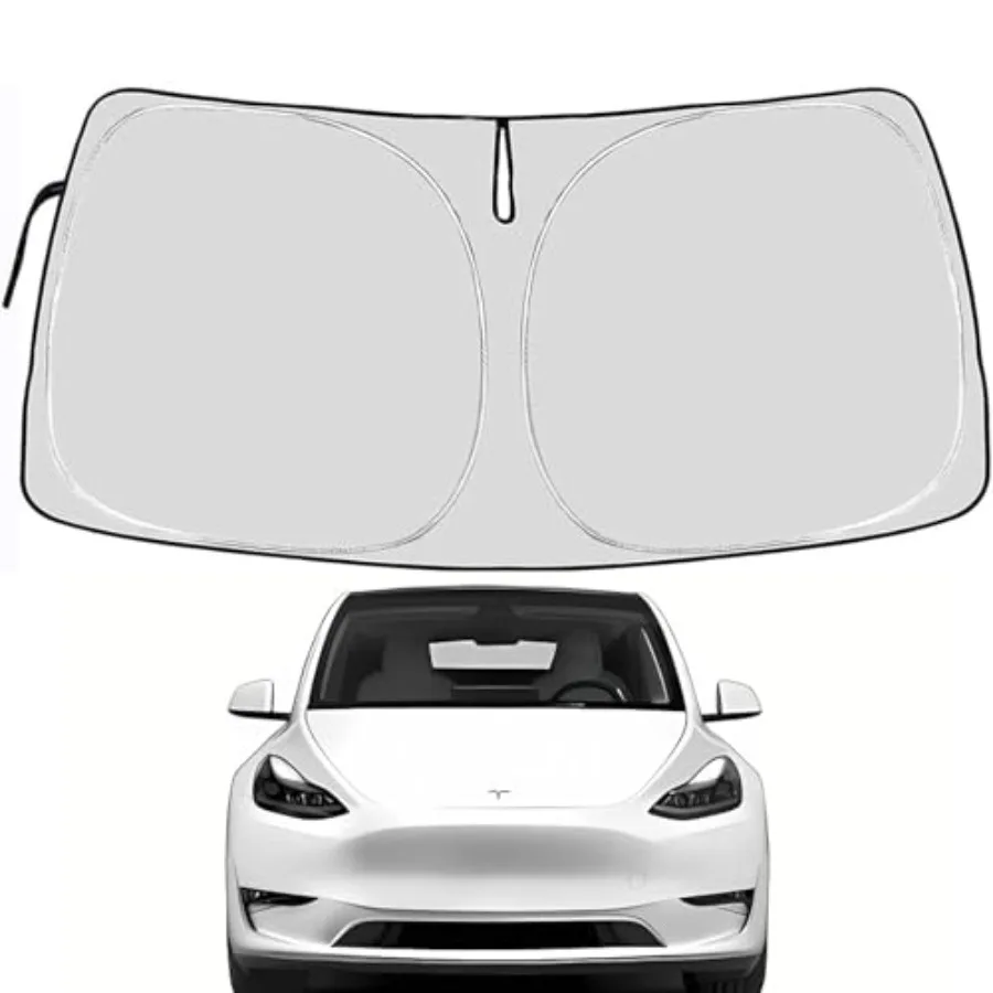 Windshield Sun Shade Compatible with Tesla 2026 2025 2024 2023 2022 2021 2020 2019-2016, 4-Layers Front Window Shade 240T Sunsh
Windshield Sun Shade Compatible with Tesla 2026 2025 2024 2023 2022 2021 2020 2019-2016, 4-Layers Front Window Shade 240T Sunsh