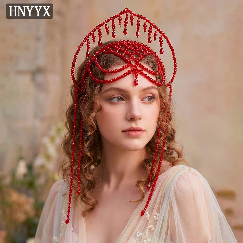 Свадебная красная корона-ободок YouLaPan ручной работы с бусинами и кисточками, модный аксессуар для волос для женщин, для вечеринок, YXA417
Свадебная красная корона-ободок YouLaPan ручной работы с бусинами и кисточками, модный аксессуар для волос для женщин, для вечеринок, YXA417