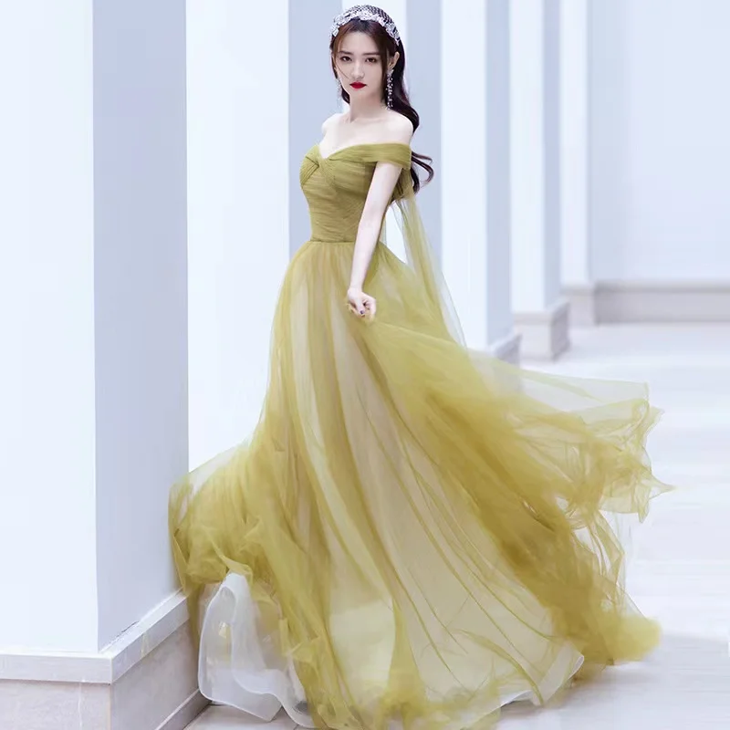 A-Line Tulle Prom Dress Off The Shoulder V-Neck Pleated Illusion Long Backless Lace Up Sweep Train Evening Celebraty Party Gowns
A-Line Tulle Prom Dress Off The Shoulder V-Neck Pleated Illusion Long Backless Lace Up Sweep Train Evening Celebraty Party Gowns