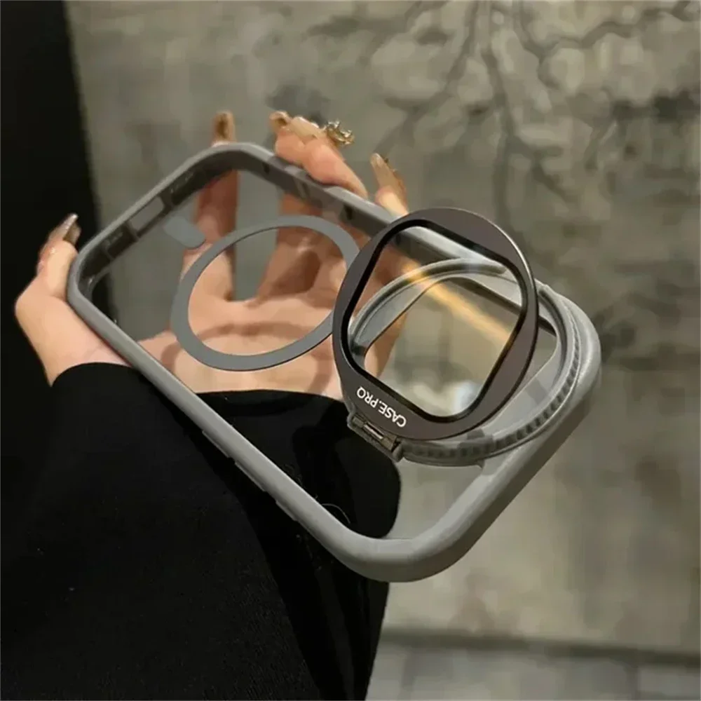 Camera Lens Protection Flip Bracket Stand For Magsafe Magnetic Case for iPhone 15 16 Plus 12 13 14 17 Pro Max Transparent Cover
Camera Lens Protection Flip Bracket Stand For Magsafe Magnetic Case for iPhone 15 16 Plus 12 13 14 17 Pro Max Transparent Cover