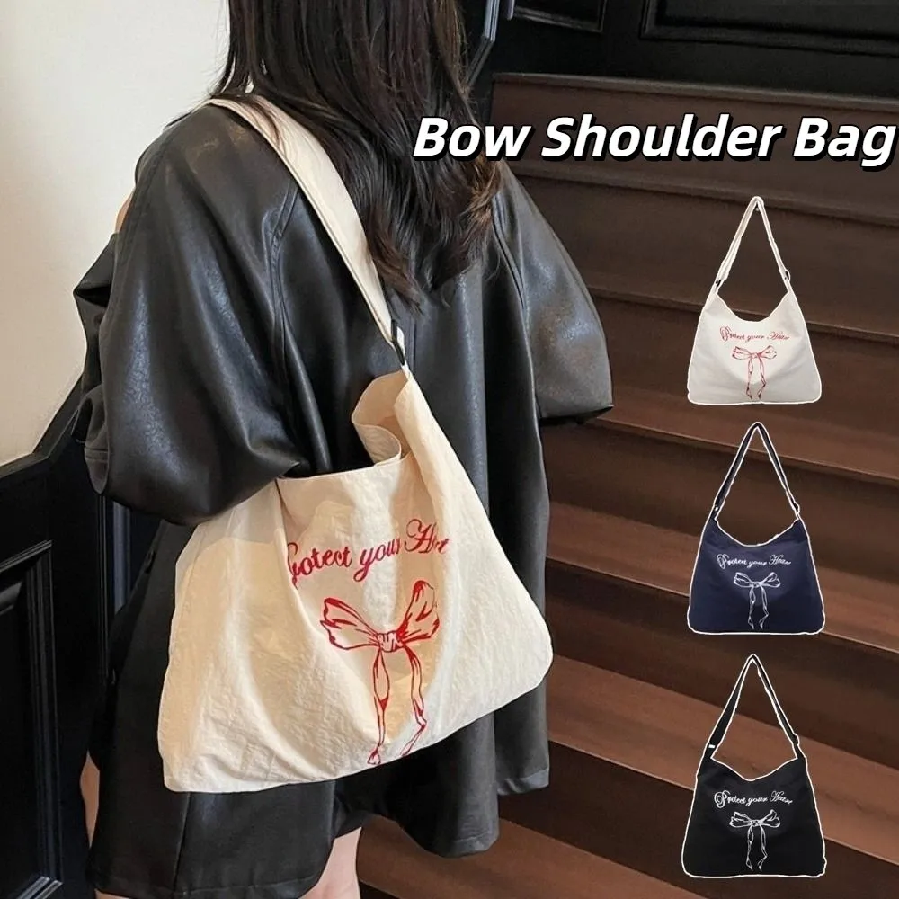 Fashion Korean Women's Tote Bag Large Capacity Leisure Bow Shoulder Bag Versatile Nylon Commute Bag Handbags
Fashion Korean Women's Tote Bag Large Capacity Leisure Bow Shoulder Bag Versatile Nylon Commute Bag Handbags