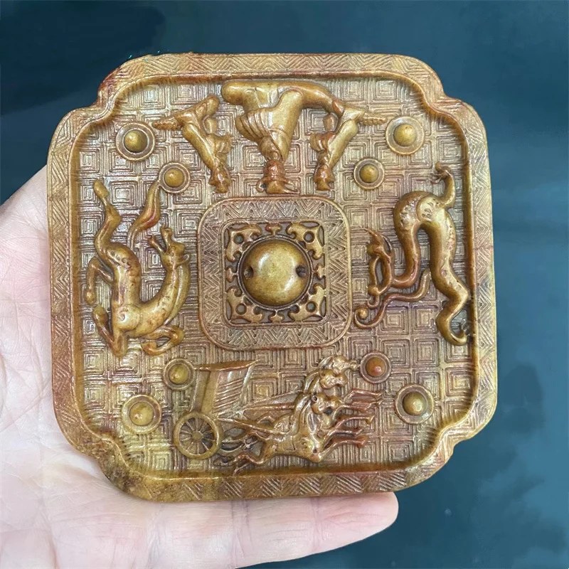 Antique Collection Old Xiuyu Jade Carvings, Handcrafted Jade Mirrors and Decorative Ornaments for Home or Desktop Display
Antique Collection Old Xiuyu Jade Carvings, Handcrafted Jade Mirrors and Decorative Ornaments for Home or Desktop Display