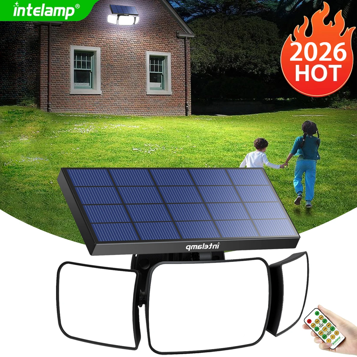 Intelamp Large Solar Panel Outdoor Solar Lights 6000mAh With Two Motion Sensors Bright Wall Lamp For Garden Yard Path Garage
Intelamp Large Solar Panel Outdoor Solar Lights 6000mAh With Two Motion Sensors Bright Wall Lamp For Garden Yard Path Garage