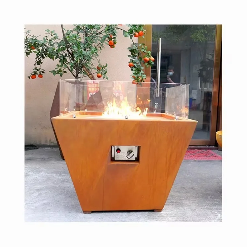 Airo Customized Propane Gas Fireplace Outdoor Corten Steel Propane Fire Pit Table / Corten Steel Gas Fire Pit
Airo Customized Propane Gas Fireplace Outdoor Corten Steel Propane Fire Pit Table / Corten Steel Gas Fire Pit