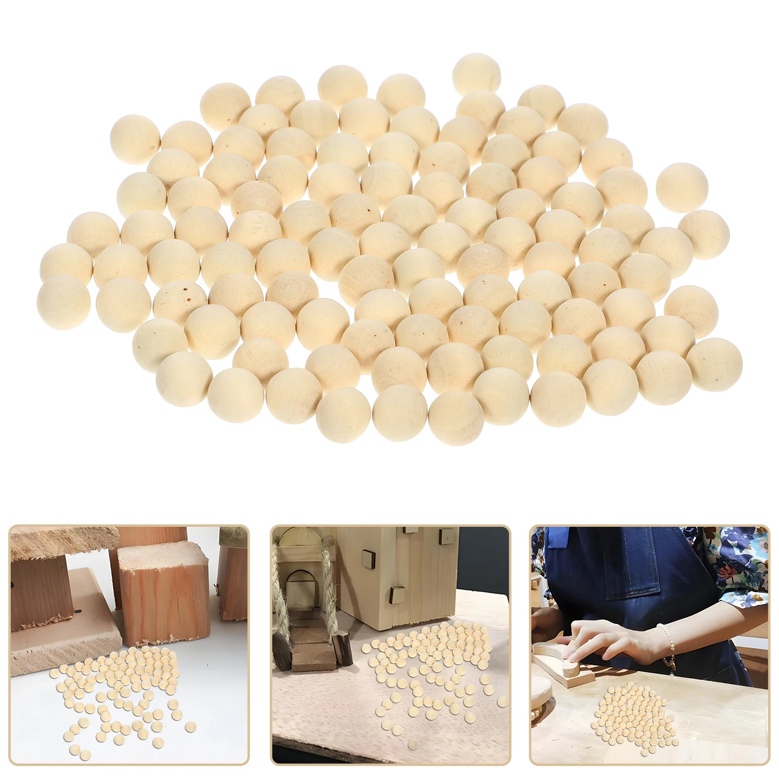 100 Pcs Wooden Ball Bead Material Unfinished Balls Natural Christmas Diy Ornament
100 Pcs Wooden Ball Bead Material Unfinished Balls Natural Christmas Diy Ornament