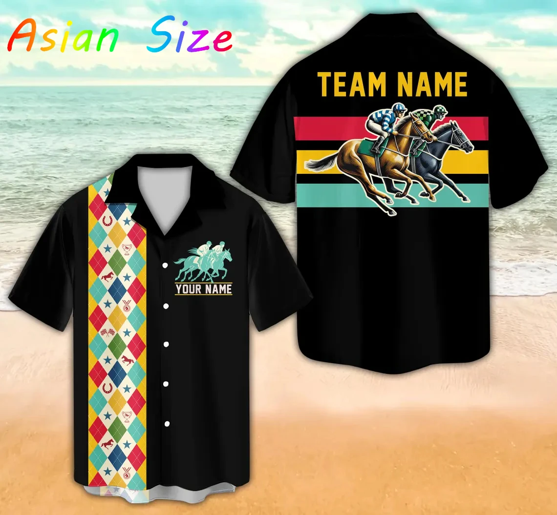 Мужская рубашка с коротким рукавом в стиле вестерн, ковбойская лошадь, свободные рубашки с индивидуальным именем, трендовые рубашки с воротником-стойкой, повседневные блузки из полиэстера, топы
Мужская рубашка с коротким рукавом в стиле вестерн, ковбойская лошадь, свободные рубашки с индивидуальным именем, трендовые рубашки с воротником-стойкой, повседневные блузки из полиэстера, топы