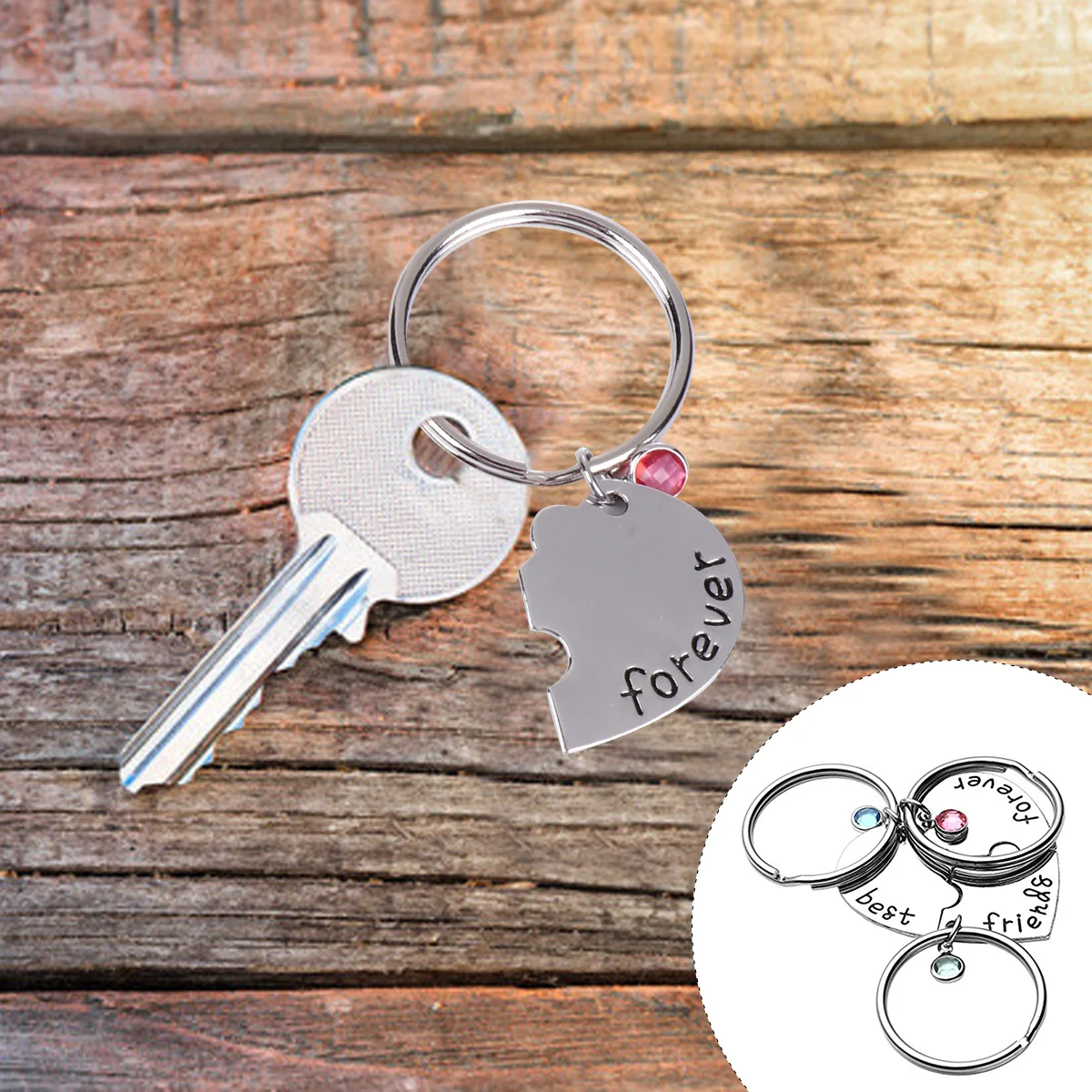 Bestfriendsforever Puzzle Heart Keychain Fashion Holder Ring Rings Bag Decor of The Lid
Bestfriendsforever Puzzle Heart Keychain Fashion Holder Ring Rings Bag Decor of The Lid