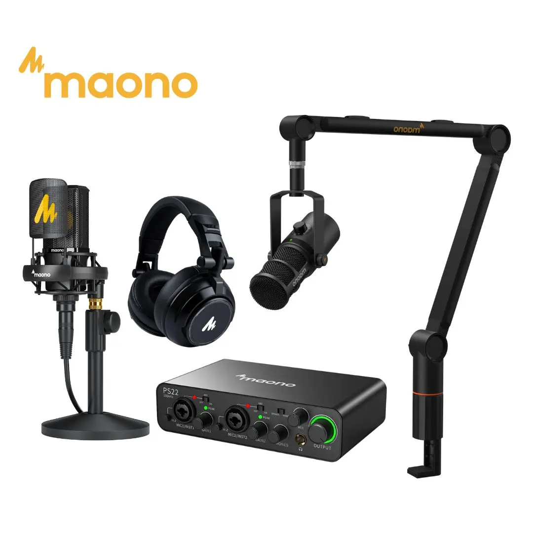 MAONO PS22 Programmable Audio Interface Recording Microfono Routing Software Monitor Headsets for Podcasting Recording Interview
MAONO PS22 Programmable Audio Interface Recording Microfono Routing Software Monitor Headsets for Podcasting Recording Interview