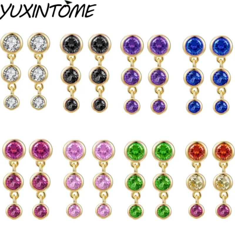 925 Sterling Silver Needle Simple Classic Round Size Sorted Zircon Stud Earrings Women's Light Luxury Fashion Earrings Jewelry
925 Sterling Silver Needle Simple Classic Round Size Sorted Zircon Stud Earrings Women's Light Luxury Fashion Earrings Jewelry