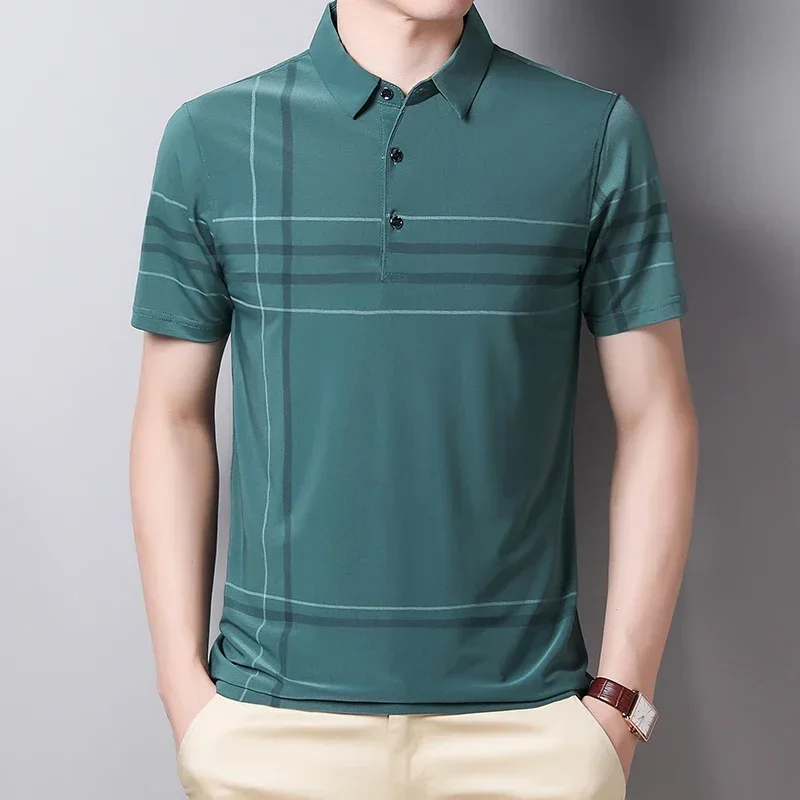 BROWON T Shirt for Men Fashion Summer Short Sleeve Thin Soft Breath Print Anti-wrinkle T-shirt Men Business Lapel TShirts Male
BROWON T Shirt for Men Fashion Summer Short Sleeve Thin Soft Breath Print Anti-wrinkle T-shirt Men Business Lapel TShirts Male