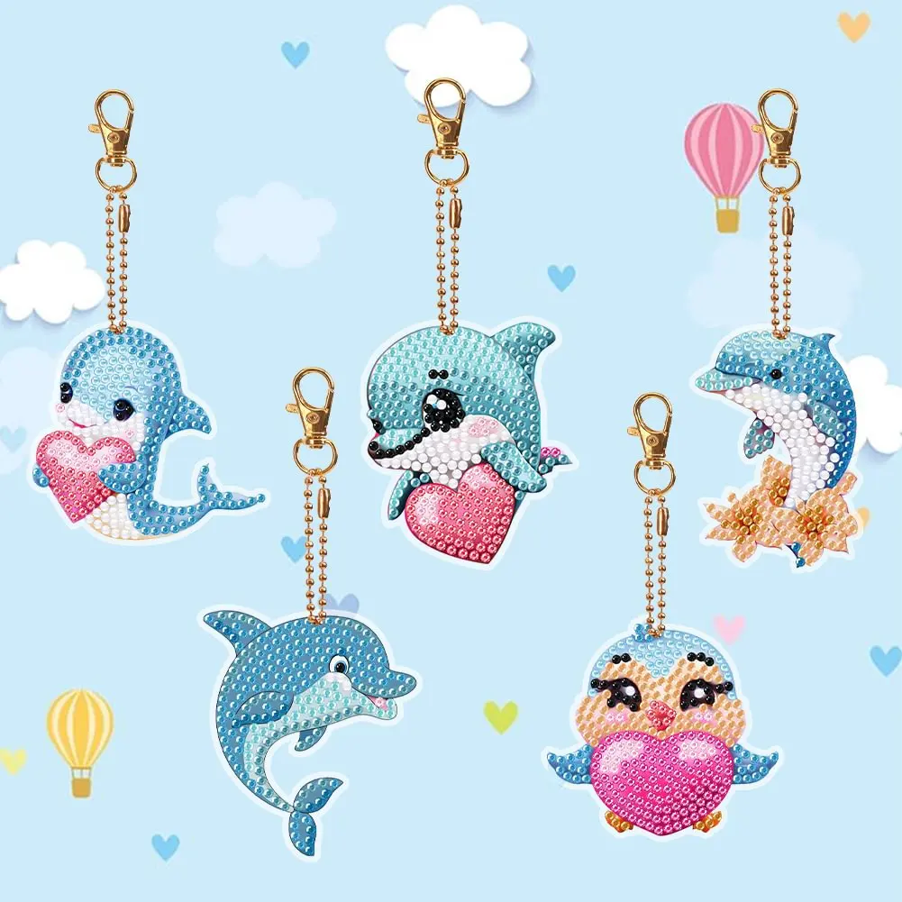 DIY Diamond Painting Keychain Ocean Dolphin Cartoon Double-sided Inlaid Crystal Pendant Decoration Children's Toy
DIY Diamond Painting Keychain Ocean Dolphin Cartoon Double-sided Inlaid Crystal Pendant Decoration Children's Toy
