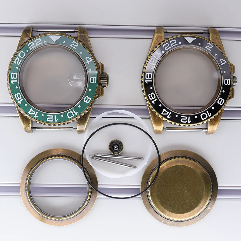 Bronze 40mm GMT Ceramic Insert Watch Case For Seiko NH34 NH35 NH36 NH38 Movement 28.5mm Dial Sapphire Crystal Glass Waterproof
Bronze 40mm GMT Ceramic Insert Watch Case For Seiko NH34 NH35 NH36 NH38 Movement 28.5mm Dial Sapphire Crystal Glass Waterproof