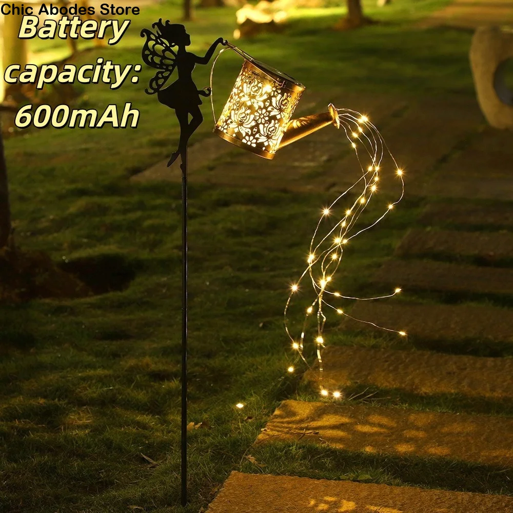 Waterproof Solar Garden Light Wrought Iron Solar Power Flowing Water Lamp Artistic Look Watering Can Design Outdoor Light
Waterproof Solar Garden Light Wrought Iron Solar Power Flowing Water Lamp Artistic Look Watering Can Design Outdoor Light