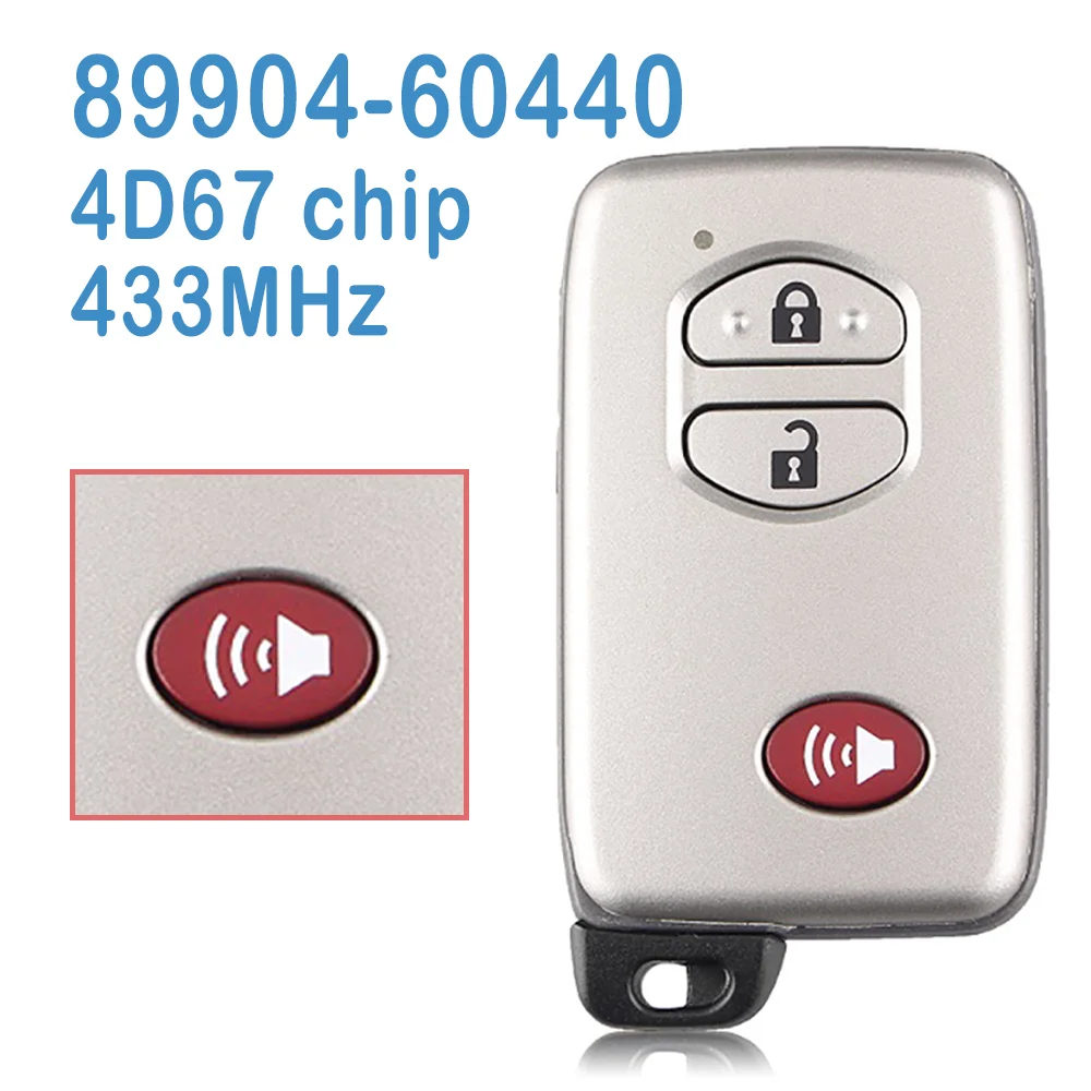 89904-60440 Auto Smart Remote 2+1B 433MHz B77EA 4D67 Chip Replace Car Key For Toyota Land Cruiser 2008+
89904-60440 Auto Smart Remote 2+1B 433MHz B77EA 4D67 Chip Replace Car Key For Toyota Land Cruiser 2008+