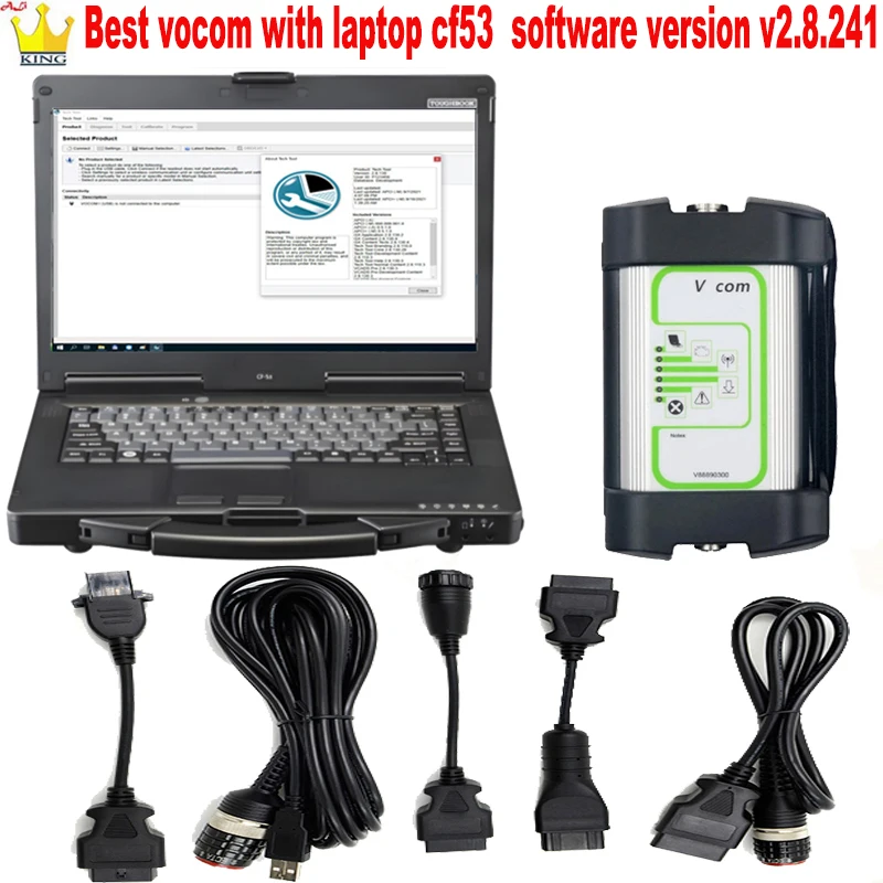 Лучший инструмент Vocom 88890300 Tech V2.8.241 с ноутбуком CF53 для диагностики OBD2 сканера тяжелого грузовика Renault/UD/Mack диагностический инструмент
Лучший инструмент Vocom 88890300 Tech V2.8.241 с ноутбуком CF53 для диагностики OBD2 сканера тяжелого грузовика Renault/UD/Mack диагностический инструмент