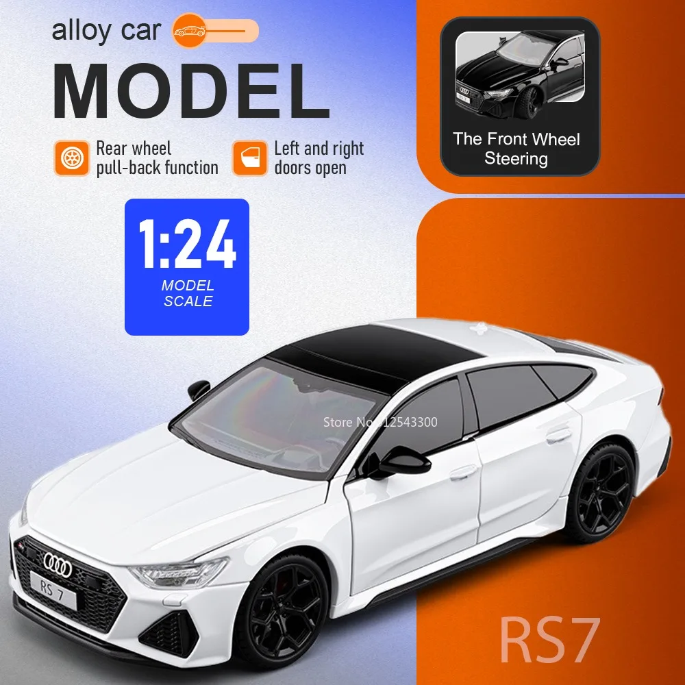 1:24 RS7 A6L Car Model Toy Doors Opened Sound Light Miniature Models Pull Back Front Wheel Steer Vehicle for Friend Holiday Gift
1:24 RS7 A6L Car Model Toy Doors Opened Sound Light Miniature Models Pull Back Front Wheel Steer Vehicle for Friend Holiday Gift