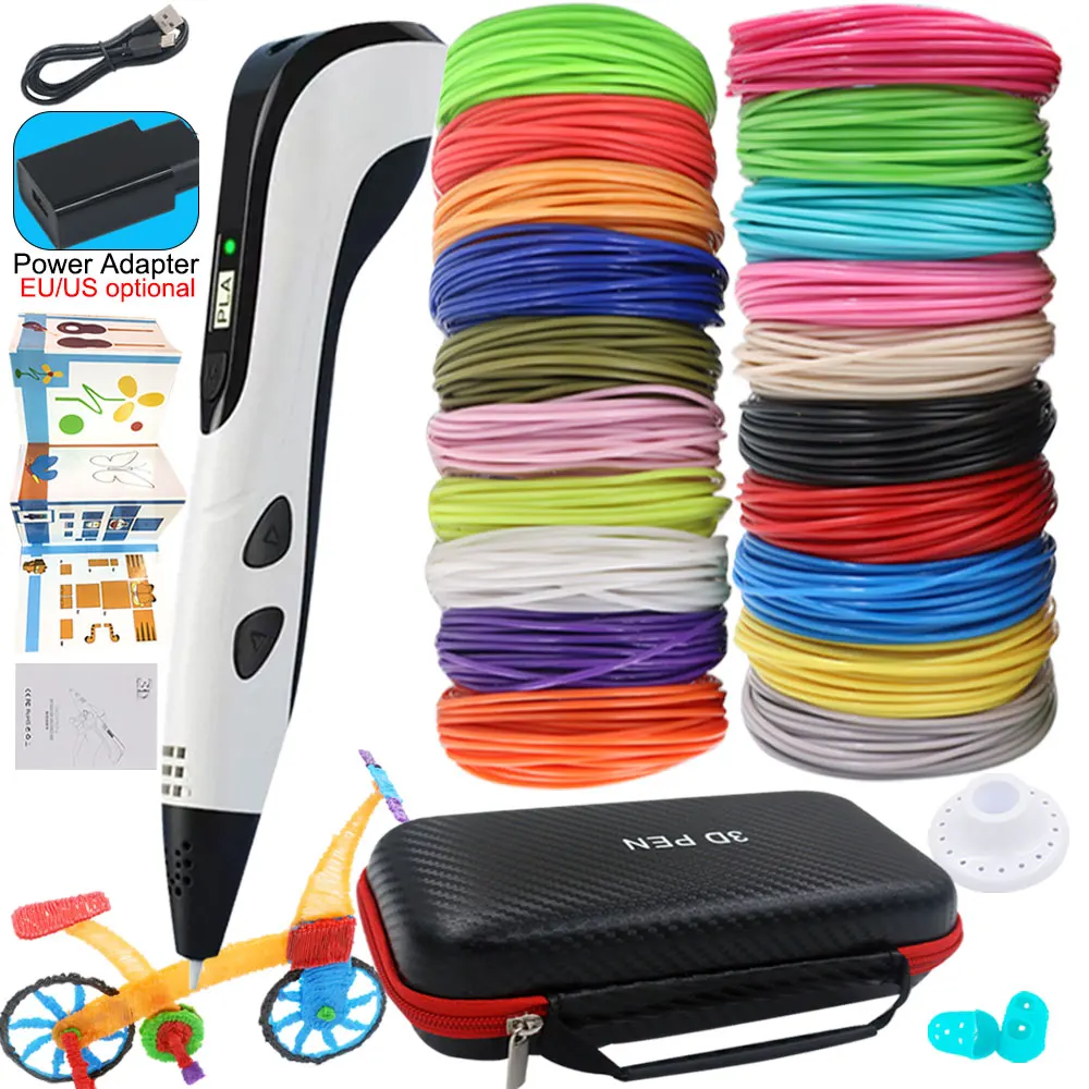 Забавная детская ручка для 3D-печати, 3D ручка с адаптером питания, ЖК-дисплей, цветной чемодан с нитью PLA, детский подарок на день рождения, Рождество
Забавная детская ручка для 3D-печати, 3D ручка с адаптером питания, ЖК-дисплей, цветной чемодан с нитью PLA, детский подарок на день рождения, Рождество