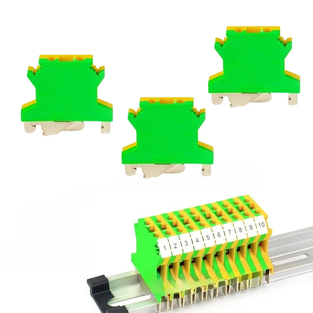 10Pcs USLKG2.5 Ground Terminal Block 2.5mm² 32A 800V Screw Type PA66 Copper For DIN Rail Mounting Industrial Electrical Tool
10Pcs USLKG2.5 Ground Terminal Block 2.5mm² 32A 800V Screw Type PA66 Copper For DIN Rail Mounting Industrial Electrical Tool