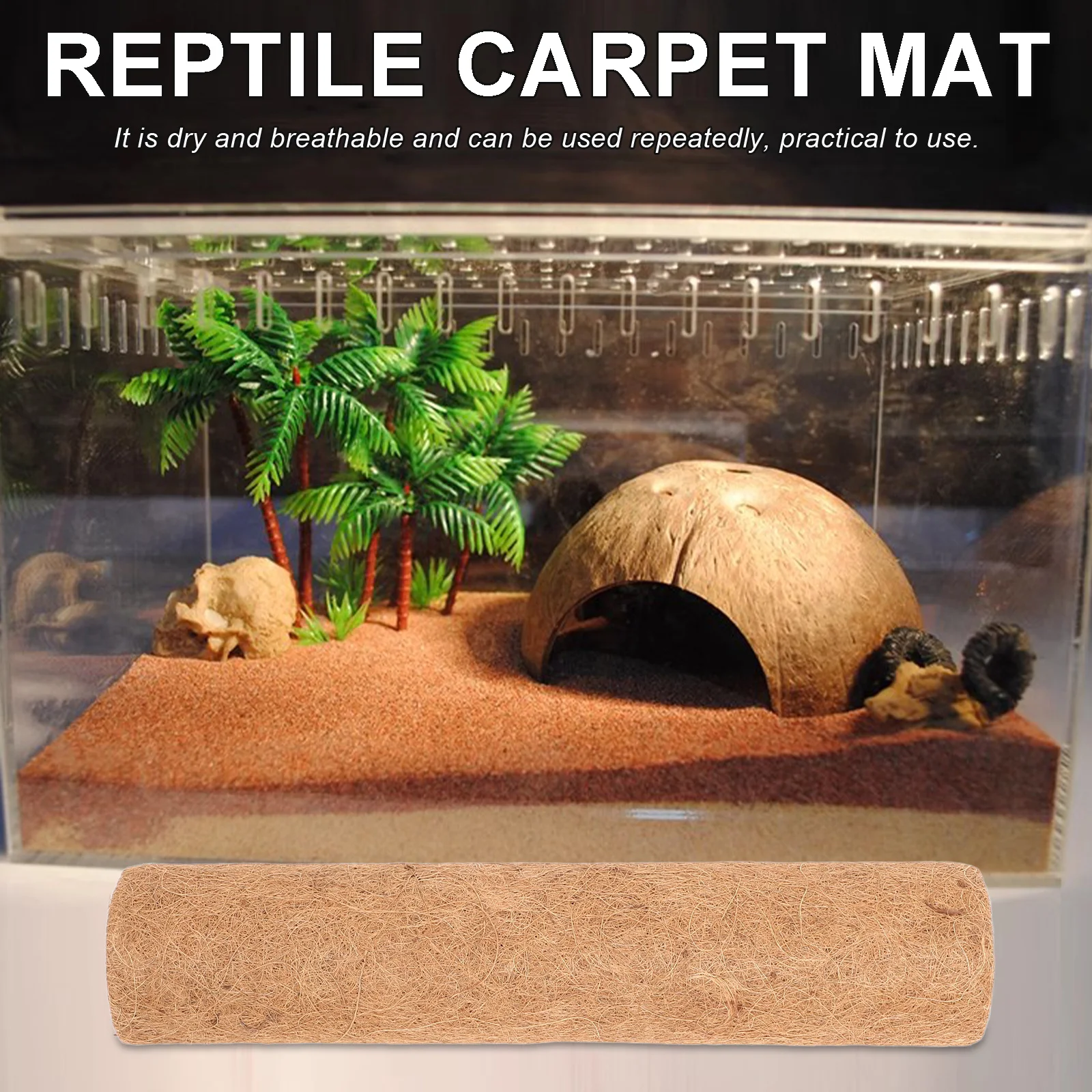 Natural Coconut Fiber Reptile Carpet Mat Durable Safe Reptile Bedding Substrate for Tortoise Pet Terrarium Liner
Natural Coconut Fiber Reptile Carpet Mat Durable Safe Reptile Bedding Substrate for Tortoise Pet Terrarium Liner