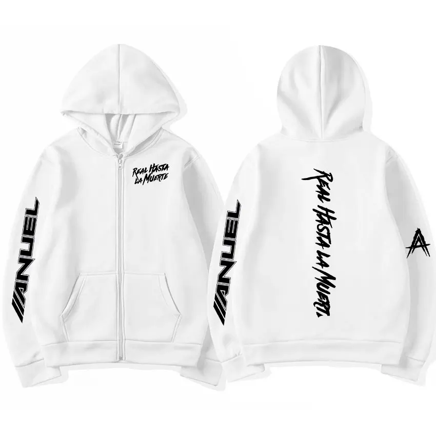 Rapper Anuel AA Real Hasta La Muerte Zipper Hoodies Casual Hip Hop Streetwear Sweatshirts Hoody Men Long Sleeve Hooded Jacket
Rapper Anuel AA Real Hasta La Muerte Zipper Hoodies Casual Hip Hop Streetwear Sweatshirts Hoody Men Long Sleeve Hooded Jacket