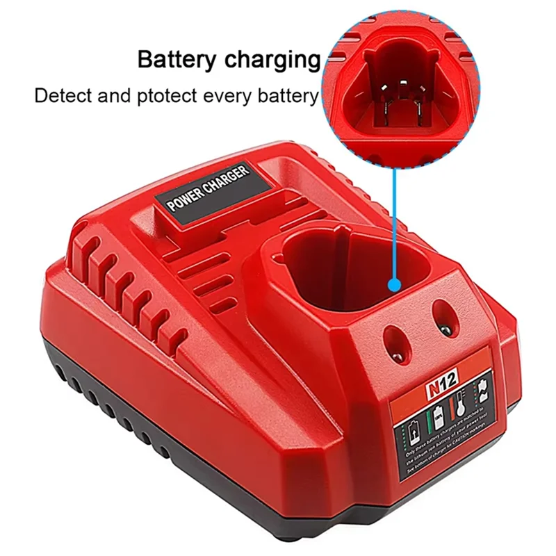 WORTHOWN-Fast Charger Formilwaukee 10.8V 12V Lithium- Battery Form12 Compact Charger 48-11-2401/2402 US Plug
WORTHOWN-Fast Charger Formilwaukee 10.8V 12V Lithium- Battery Form12 Compact Charger 48-11-2401/2402 US Plug