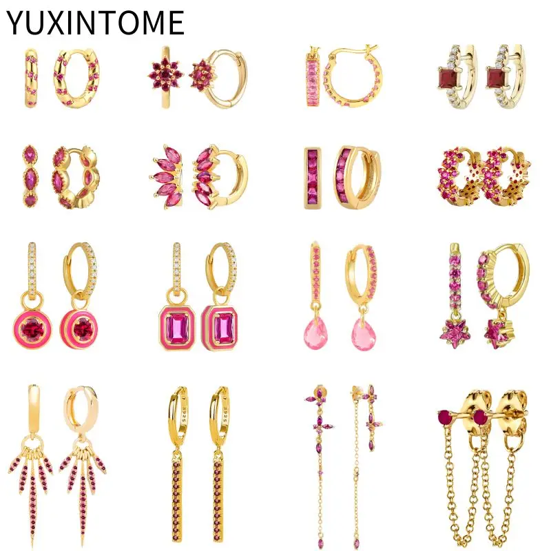 925 Sterling Silver Needle Rose Red Crystal Pendant Earrings For Women Exquisite Chain Tassel Stud Earrings Fashion Jewelry
925 Sterling Silver Needle Rose Red Crystal Pendant Earrings For Women Exquisite Chain Tassel Stud Earrings Fashion Jewelry