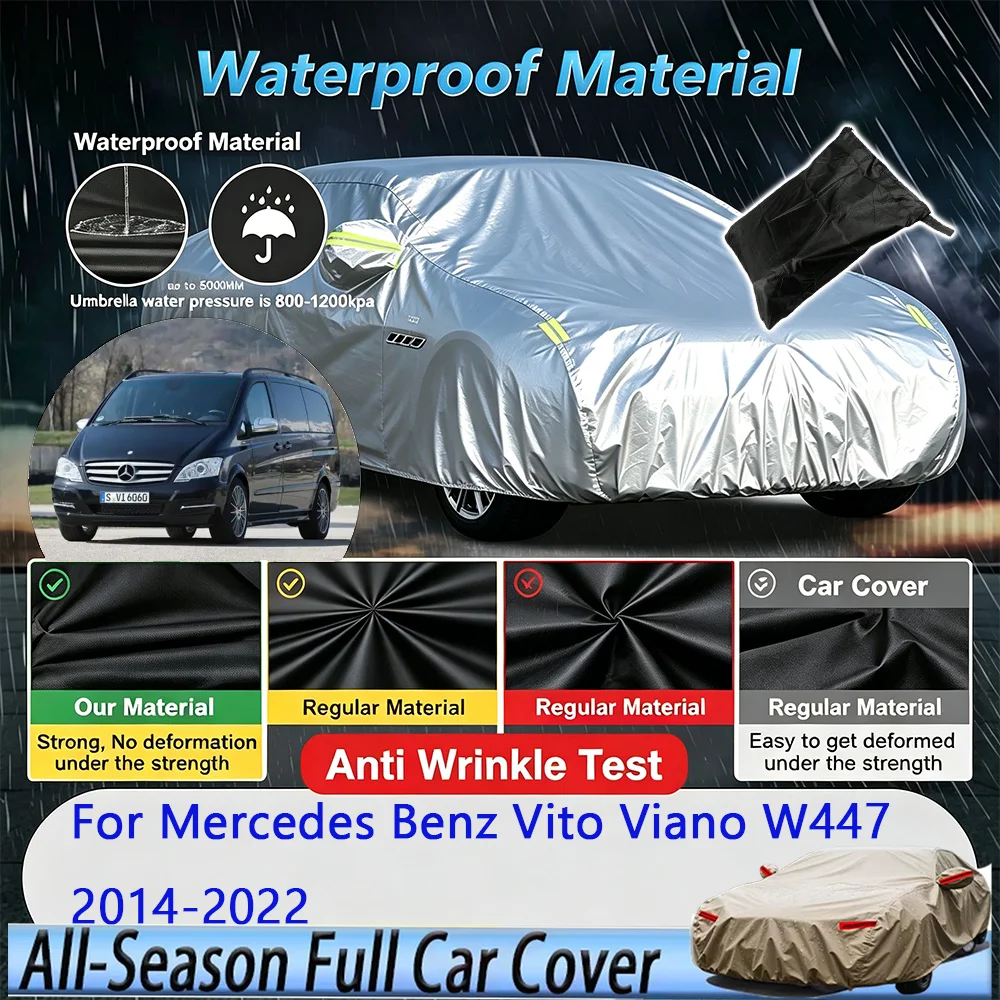 Outdoor Protection Full Car Cover Snow Cover Sunshade Waterproof Dustproof Exterior For Mercedes Benz Vito Viano W447 2014-2022
Outdoor Protection Full Car Cover Snow Cover Sunshade Waterproof Dustproof Exterior For Mercedes Benz Vito Viano W447 2014-2022