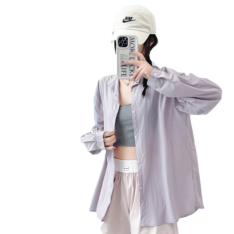 Yjq ice silk stand-up collar sunscreen clothes women's summer white shirt jacket cool and breathable light short cardigan
Yjq ice silk stand-up collar sunscreen clothes women's summer white shirt jacket cool and breathable light short cardigan