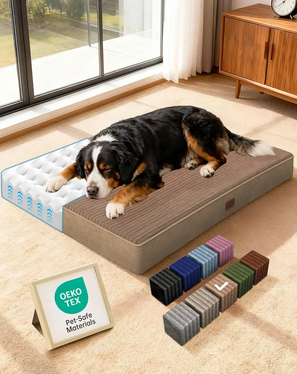 Ортопедическая лежанка для собак особо большого размера с водонепроницаемым чехлом, машинная стирка, 54 дюйма, для домашних животных
Ортопедическая лежанка для собак особо большого размера с водонепроницаемым чехлом, машинная стирка, 54 дюйма, для домашних животных