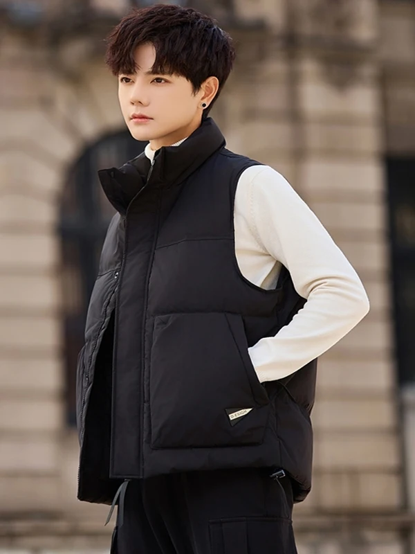 Men's down Vest Thiened Warm Stand Collar Sports Sle Youthful Trendy oulder Pad Winter Outerwear Casual Faion
Men's down Vest Thiened Warm Stand Collar Sports Sle Youthful Trendy oulder Pad Winter Outerwear Casual Faion