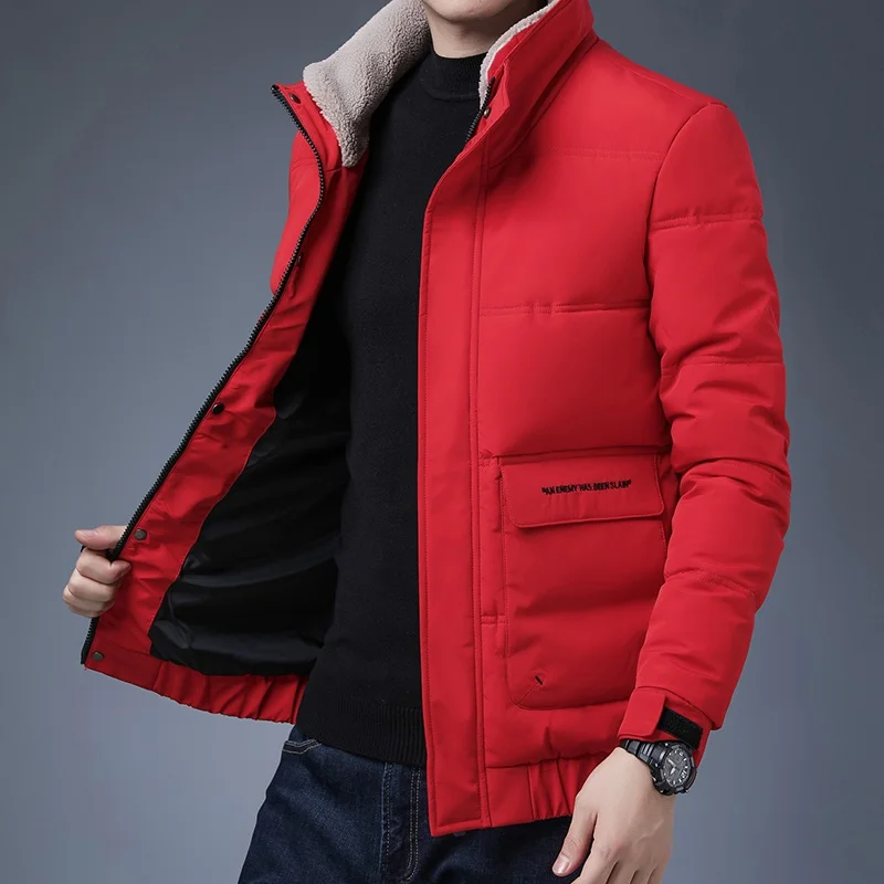Winter Thiened Cotton Jaet Men's Warm Casual Zipper Stand Collar Pure Color Outerwear Faion Urban Sle Stand Fit
Winter Thiened Cotton Jaet Men's Warm Casual Zipper Stand Collar Pure Color Outerwear Faion Urban Sle Stand Fit