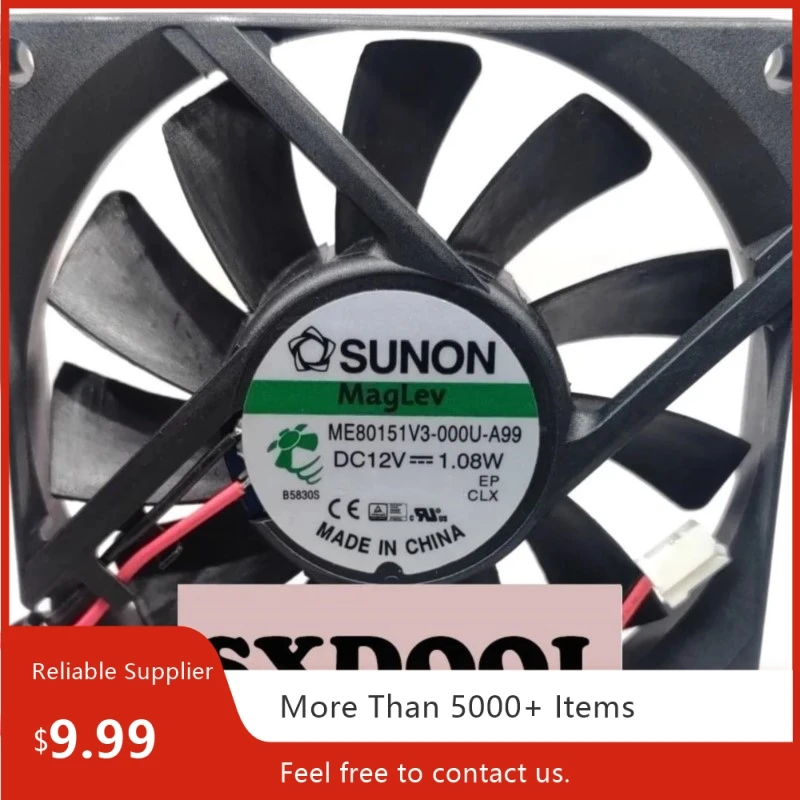 Вентилятор 80 мм для SUNON ME80151V3-000U-A99 80x80x15 мм DC 12 В 1,08 Вт охлаждающий вентилятор 2400 об/мин 30 куб. футов в минуту
Вентилятор 80 мм для SUNON ME80151V3-000U-A99 80x80x15 мм DC 12 В 1,08 Вт охлаждающий вентилятор 2400 об/мин 30 куб. футов в минуту