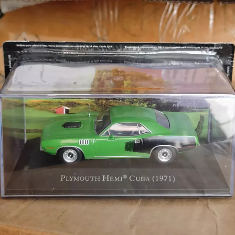Литый под давлением в масштабе 1:43 Plymouth Hemi Cuda 1971 модель машинка из сплава готовый продукт имитация серии игрушечные автомобильные сувениры
Литый под давлением в масштабе 1:43 Plymouth Hemi Cuda 1971 модель машинка из сплава готовый продукт имитация серии игрушечные автомобильные сувениры