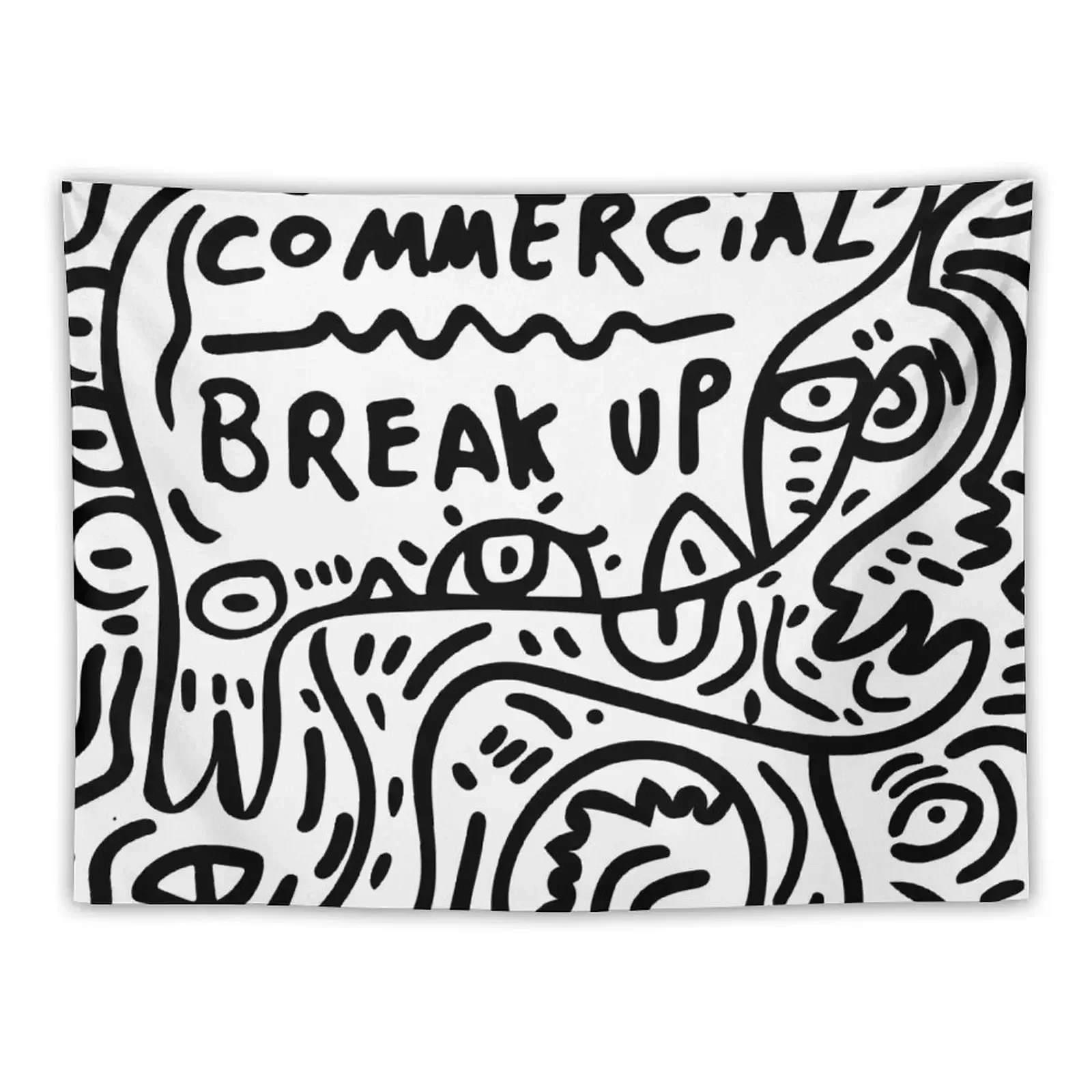 Commercial Break Up Street Art Graffiti Black and White Tapestry Mushroom Room Decoration Korean Style Tapestry
Commercial Break Up Street Art Graffiti Black and White Tapestry Mushroom Room Decoration Korean Style Tapestry