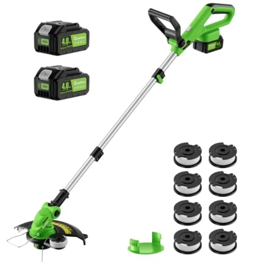 20V 12" Cordless String Trimmer With 2 X 4.0ah Battery and Charger, Electric Grass Trimmer Battery Powered Eater String, Edger
20V 12" Cordless String Trimmer With 2 X 4.0ah Battery and Charger, Electric Grass Trimmer Battery Powered Eater String, Edger