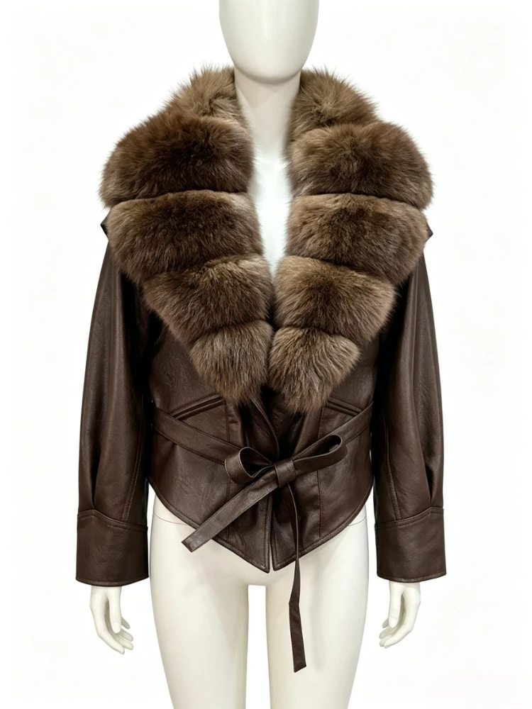 OFTBUY Womens PU Leather Coat Motorcycle Jacket Real Fur Jacket Casual Slim Fit Street Fashion Spring Autumn Outerwear Clothing
OFTBUY Womens PU Leather Coat Motorcycle Jacket Real Fur Jacket Casual Slim Fit Street Fashion Spring Autumn Outerwear Clothing
