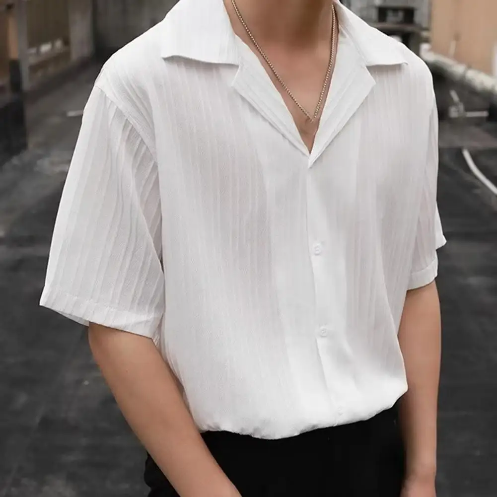 Men Short Sleeve Shirt Men's Striped V Neck Business Shirt with Turn-down Collar Short Sleeves Formal Office Top for Male Charm
Men Short Sleeve Shirt Men's Striped V Neck Business Shirt with Turn-down Collar Short Sleeves Formal Office Top for Male Charm