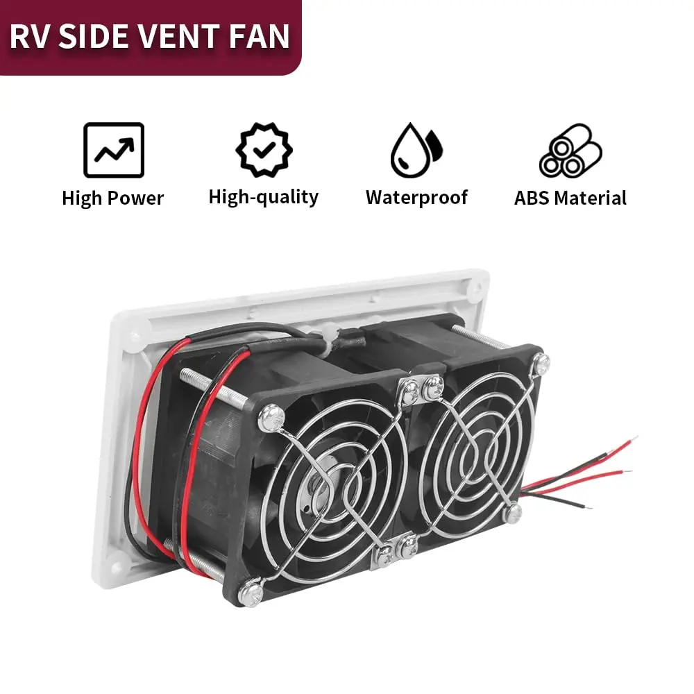 12V RV Side Air Vent with 2 High Power Motors Range Hood Side Exhaust Ventilation Fan for Camper Trailer Boat Marine Yacht
12V RV Side Air Vent with 2 High Power Motors Range Hood Side Exhaust Ventilation Fan for Camper Trailer Boat Marine Yacht
