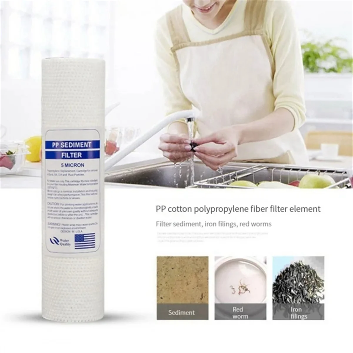 B67C10 PCS Universal Water Filter PP Cotton Filter Cartridge Sediment Water Filters Polypropylene Material , 5 Micrometre
B67C10 PCS Universal Water Filter PP Cotton Filter Cartridge Sediment Water Filters Polypropylene Material , 5 Micrometre