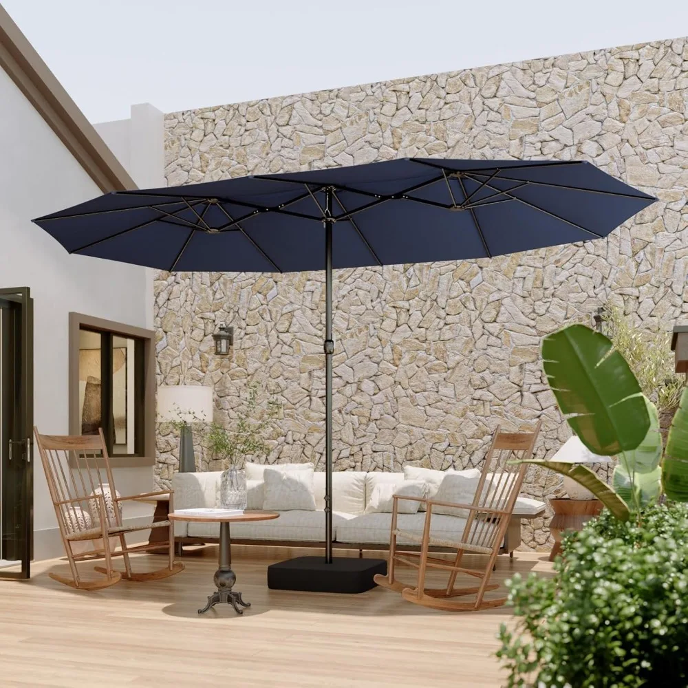 Patio Double Sided Umbrella, Large Rectangular Outdoor Market Umbrella with Crank Lift, for Garden Yard Lawn
Patio Double Sided Umbrella, Large Rectangular Outdoor Market Umbrella with Crank Lift, for Garden Yard Lawn