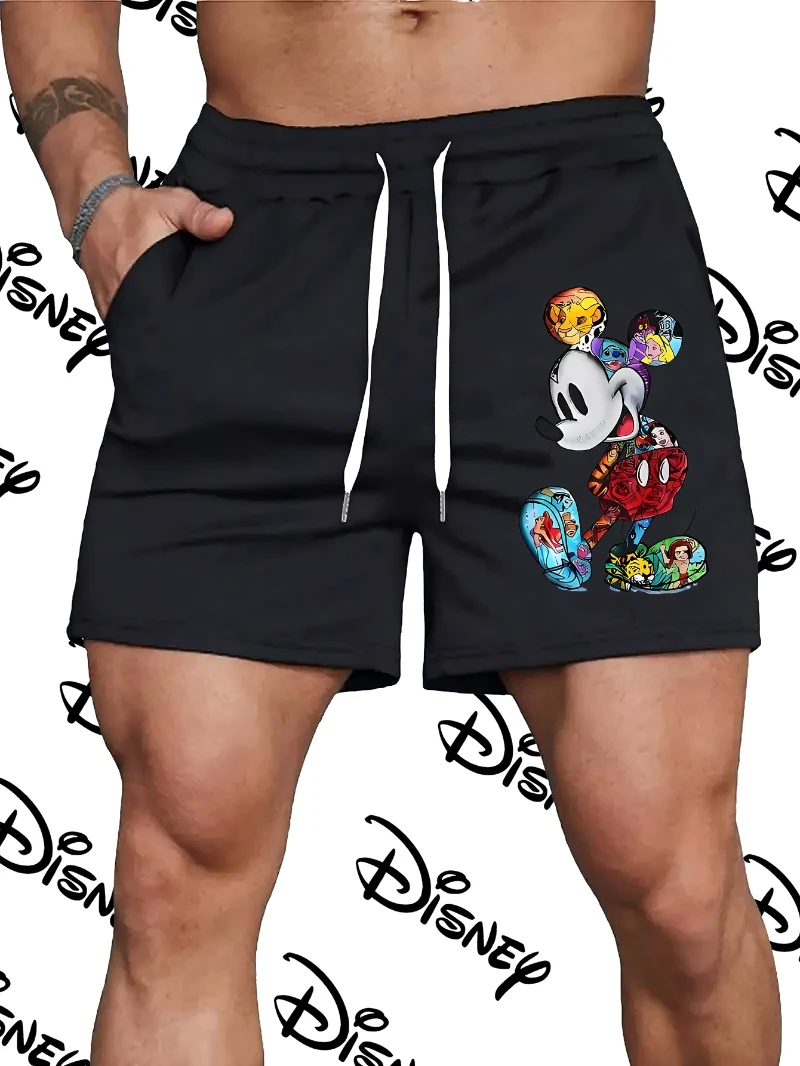 Мужские и женские шорты с цветным принтом Микки Мауса и регулируемым шнурком. Свободные и повседневные летние шорты.
Мужские и женские шорты с цветным принтом Микки Мауса и регулируемым шнурком. Свободные и повседневные летние шорты.