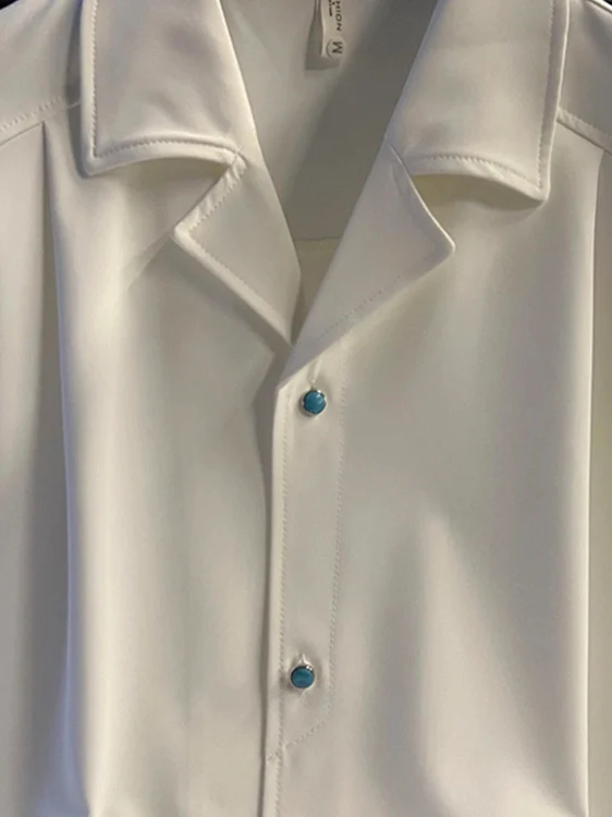 Ice Silk Drapey Cuban Collar ort Sve Loose Fit Men's irt Casual Sle f Sve irt Summer Thin Polyester Fiber
Ice Silk Drapey Cuban Collar ort Sve Loose Fit Men's irt Casual Sle f Sve irt Summer Thin Polyester Fiber