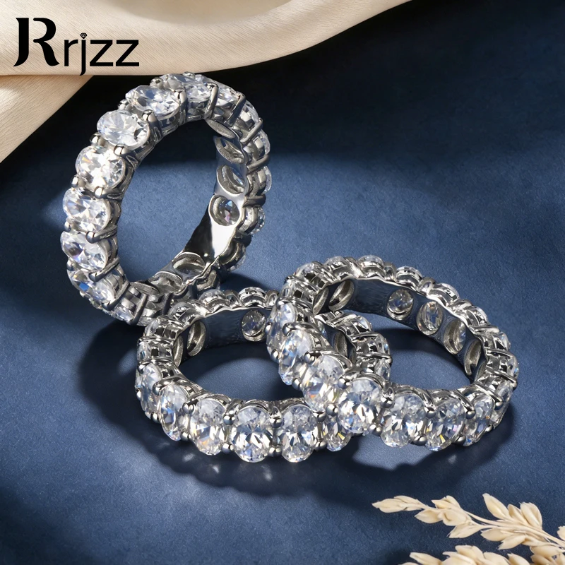 Rrjzz D-Color 4x6mm Oval Cut Full Moissanite Wedding Eternity Ring Sparkling Engagement Promise Ring for Women GRA Jewelry Gifts
Rrjzz D-Color 4x6mm Oval Cut Full Moissanite Wedding Eternity Ring Sparkling Engagement Promise Ring for Women GRA Jewelry Gifts