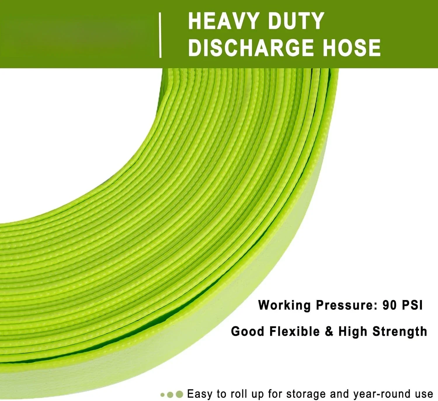 XMSJ.3" x 100' Green PVC Backwash and Discharge Hose for Swimming Pools, Heavy Duty Reinforced Flat Pool Hose
XMSJ.3" x 100' Green PVC Backwash and Discharge Hose for Swimming Pools, Heavy Duty Reinforced Flat Pool Hose