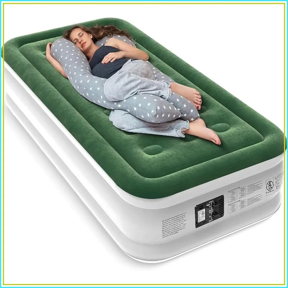 Air Mattress with Built in Pump - Twin Blow Up Mattress, 2 Mins Quick Self Inflatable, 18" / 550lbs Max, for Camping, Home, Guests, Travel
Air Mattress with Built in Pump - Twin Blow Up Mattress, 2 Mins Quick Self Inflatable, 18" / 550lbs Max, for Camping, Home, Guests, Travel