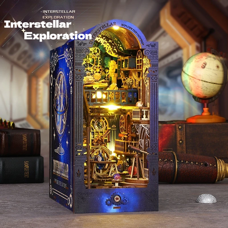 Wooden Diy Book Nook Interstellar Exploration Dollhouse Miniatures Bookend With Light Handmade Bookshelf Home Decor Crafts Gifts
Wooden Diy Book Nook Interstellar Exploration Dollhouse Miniatures Bookend With Light Handmade Bookshelf Home Decor Crafts Gifts